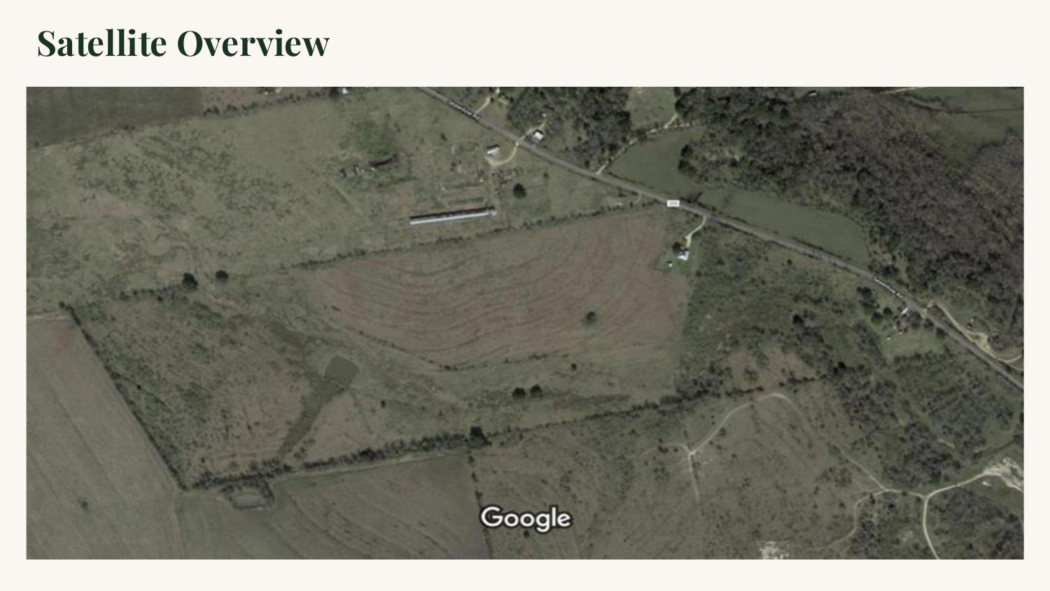 Satellite overview of Seawillow Road property